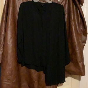Black chiffon blouse by Lane Bryant